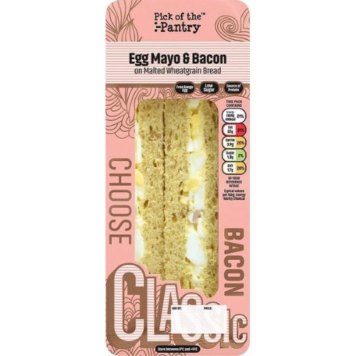 Picture of EGG MAYO & BACON CLASSIC SANDWICH PICK OF THE PANTRY 168G