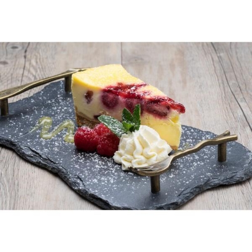 Picture of FROZEN EATONS PATISSERIE BAKED LEMON & RASPBERRY CHEESECAKE 14PTN 