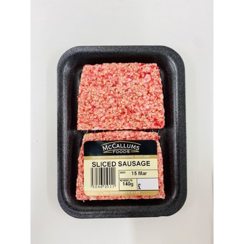 Picture of MCCALLUMS SLICED SAUSAGE 140G £1.65  PMP