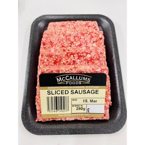 Picture of MCCALLUMS SLICED SAUSAGE 280G £3.20 PMP