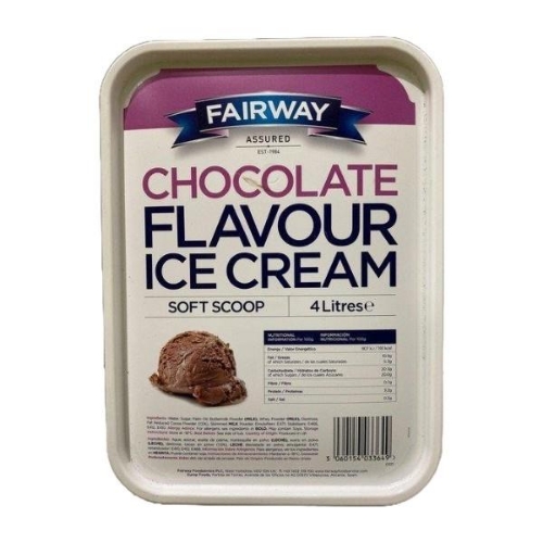 Picture of FROZEN CHOCOLATE ICE CREAM FAIRWAY 4LT TUB 