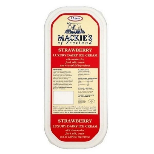 Picture of FROZEN MACKIES STRAWBERRY ICE CREAM 5LT