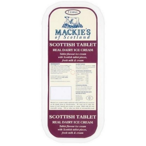 Picture of FROZEN MACKIES SCOTTISH TABLET ICE CREAM 5LT