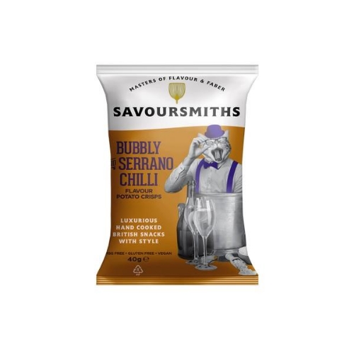 Picture of SAVOURSMITHS SERRANO CHILLI POTATO CRISPS 24X40G