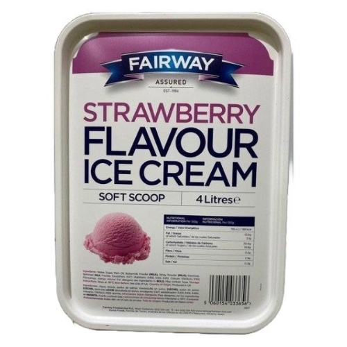 Picture of FROZEN STRAWBERRY ICE CREAM FAIRWAY 4LT TUB 