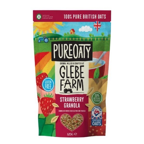 Picture of GLEBE FARM PURE OATY STRAWBERRY GRANOLA 6X325G GLUTEN FREE