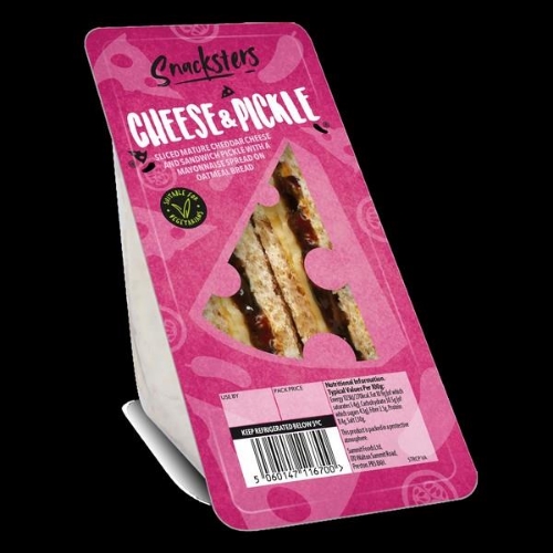 Picture of SNACKSTERS CHEESE & PICKLE SANDWICH 10x120G