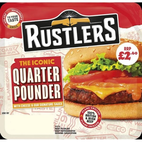 Picture of RUSTLERS QUARTER POUNDER 4x190G £2.60 PMP
