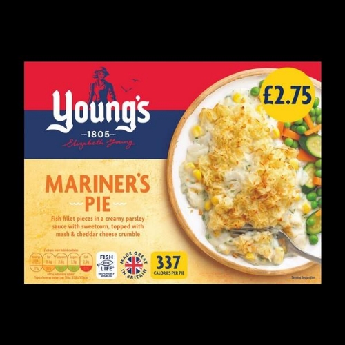 Picture of FROZEN YOUNGS MARINER'S PIE 12X300G £2.75 PMP