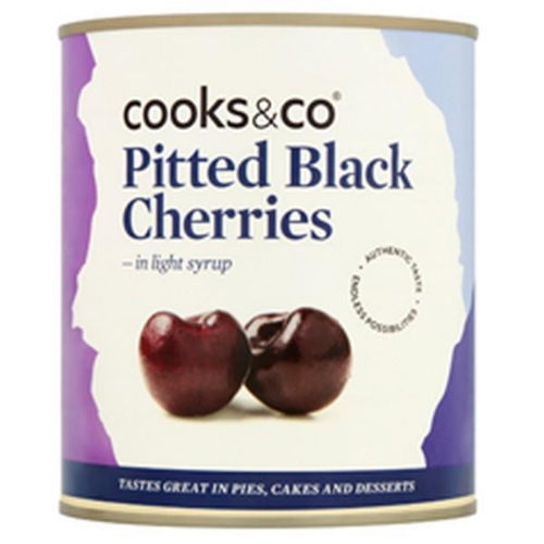 Picture of BLACK PITTED BLACK CHERRIES IN SYRUP 850G