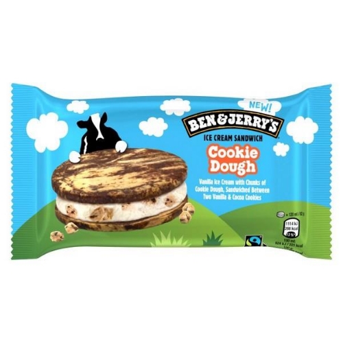 Picture of FROZEN BEN & JERRYS COOKIE DOUGH SANDWICH 25X120ML