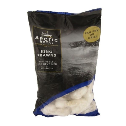 Picture of FROZEN ARCTIC ROYAL EX LARGE RAW PEELED AND D/V PRAWNS 16/20  10x1KG