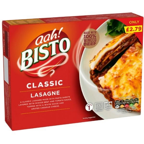Picture of FROZEN BISTO BEEF LASAGNE 6X375G £2.79 PMP