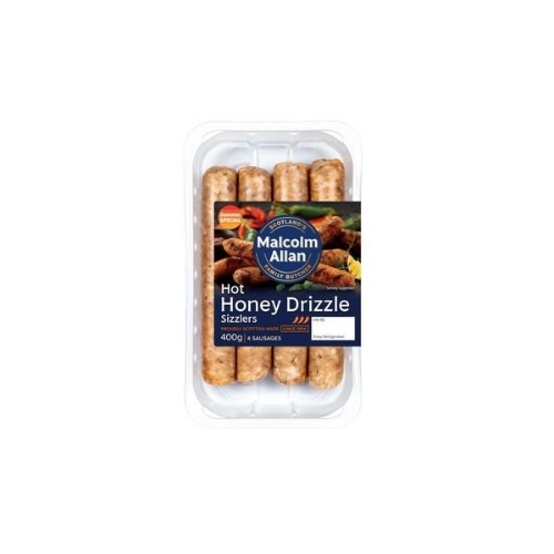 Picture of MALCOLM ALLAN HOT HONEY DRIZZLE SIZZLERS 400G