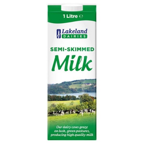 Picture of LAKELAND DAIRIES SEMI SKIMMED MILK 12X1LTR