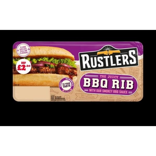Picture of RUSTLERS BBQ RIB SANDWICH 4x157G £2.60 PMP
