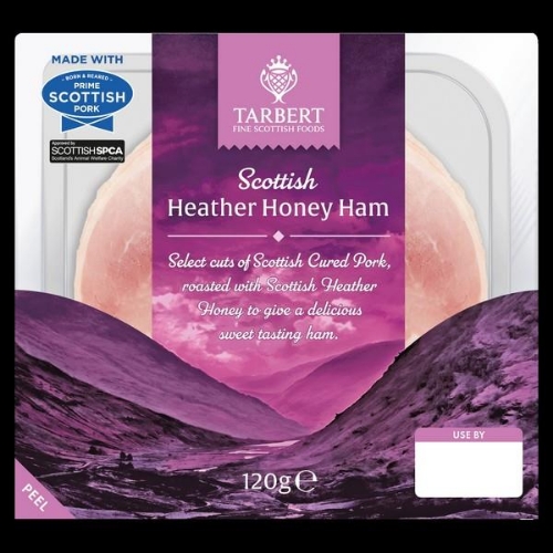 Picture of TARBERT SLICED SCOTTISH HEATHER HONEY HAM 120G