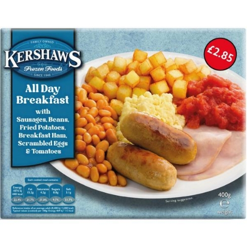 Picture of FROZEN KERSHAWS ALL DAY BREAKFAST 12X400G £2.85 PMP