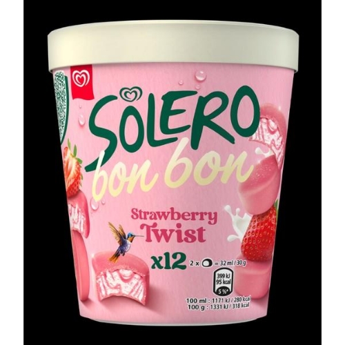 Picture of FROZEN WALLS SOLERO BON BON STRAWBERRY TWIST 8X192ML